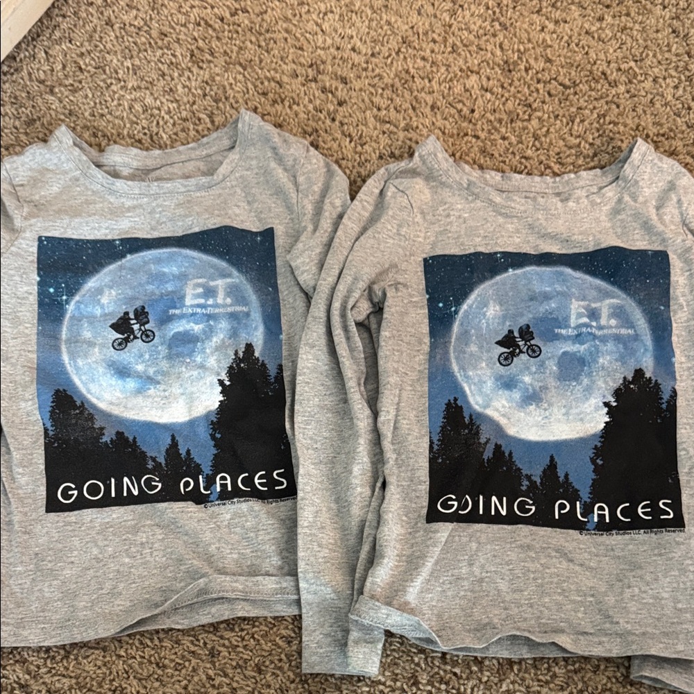 E.T. Kids Gray Long Sleeve Shirt